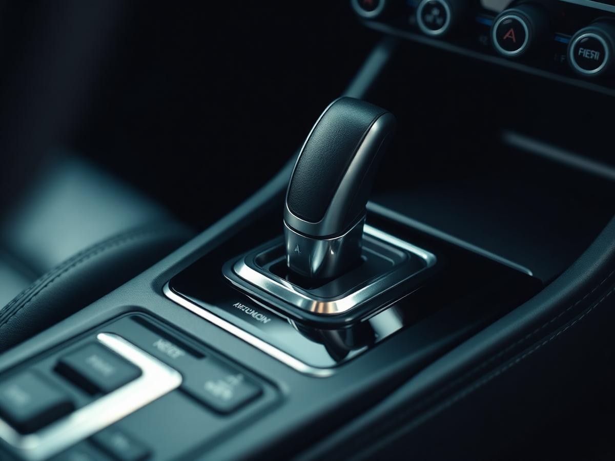 Detalhe do câmbio de carro automático